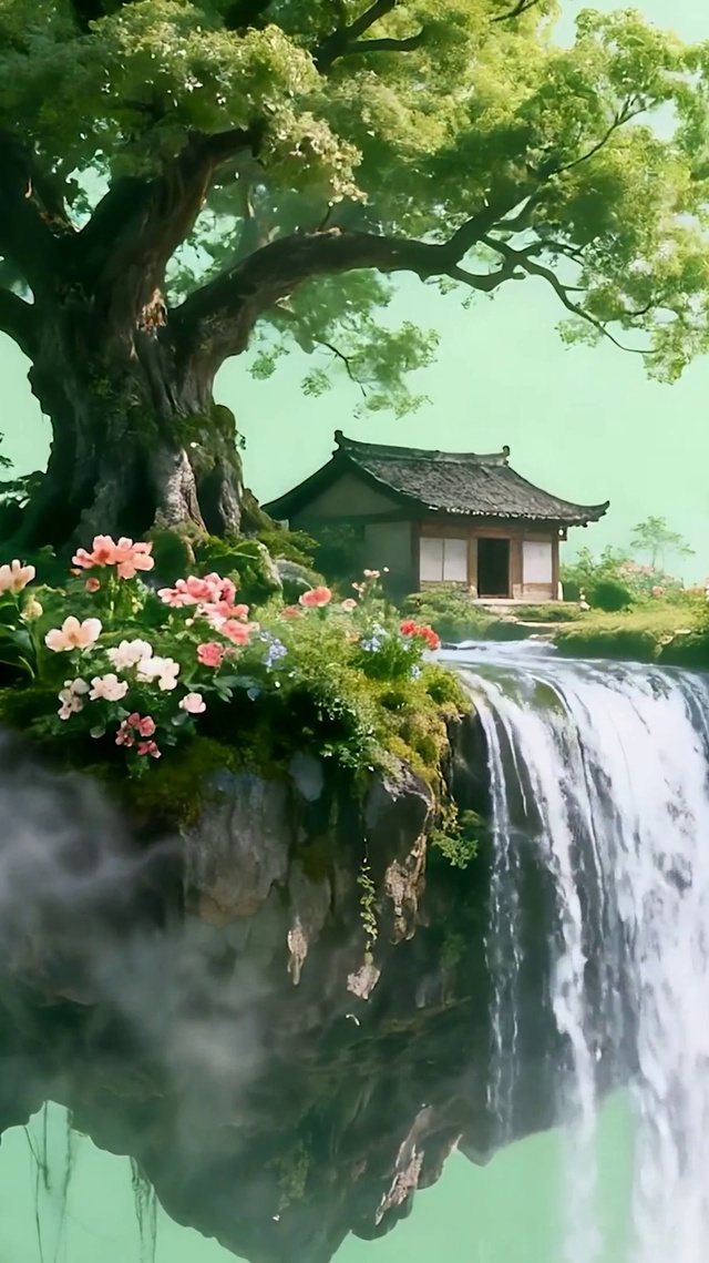 护眼山水树木