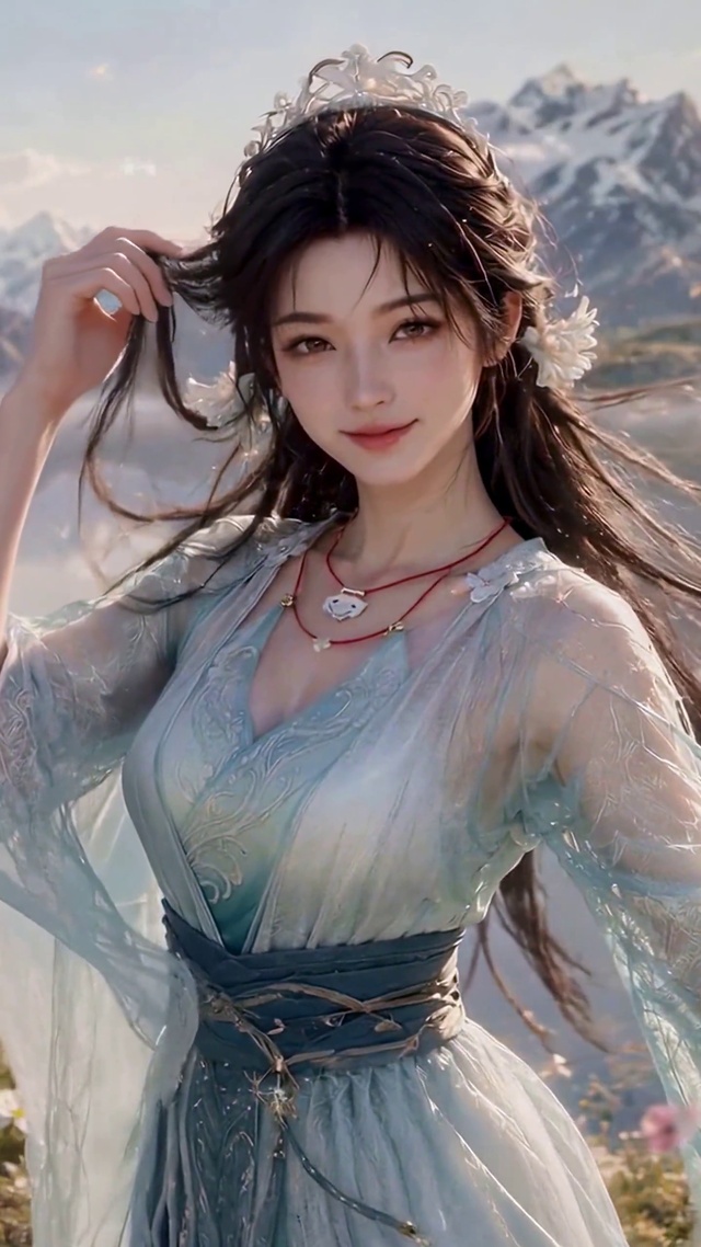 湖畔仙气古风美女