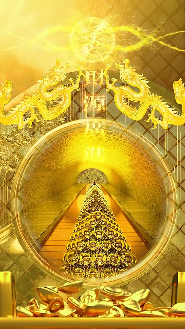 财源广进发财祝福壁纸