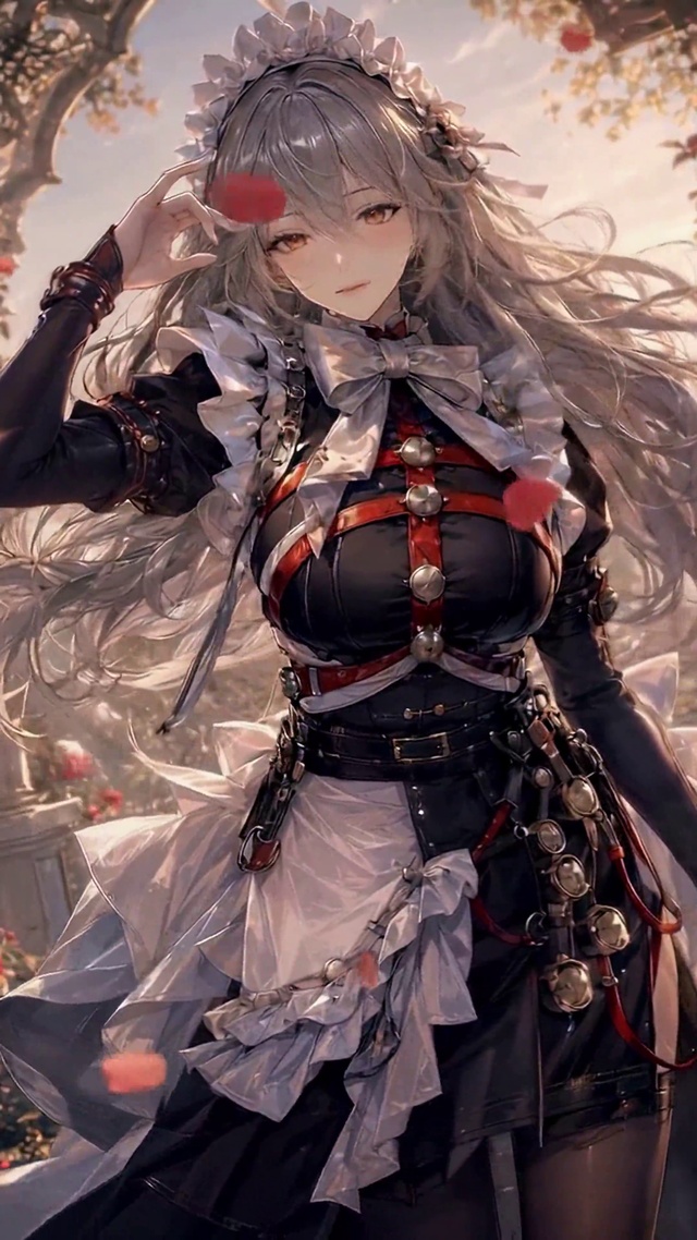 花园晨光少女