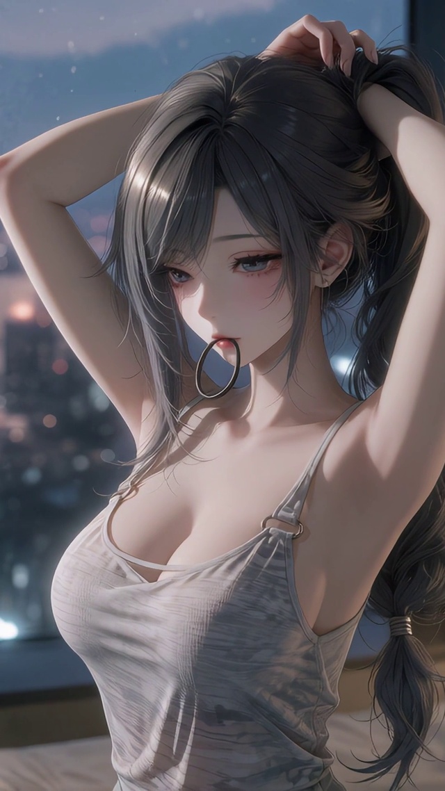 扎头发的女孩