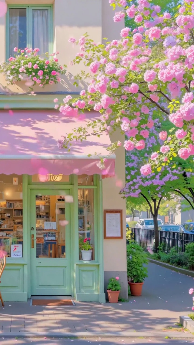 春日街角花巷咖啡店