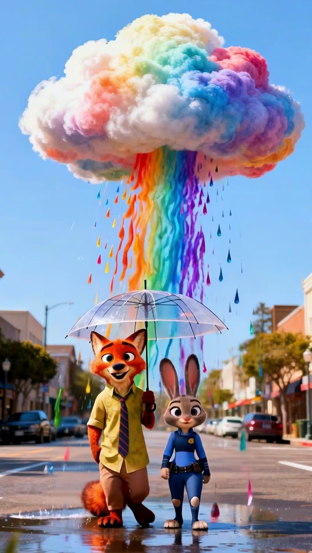 疯狂动物城彩虹雨