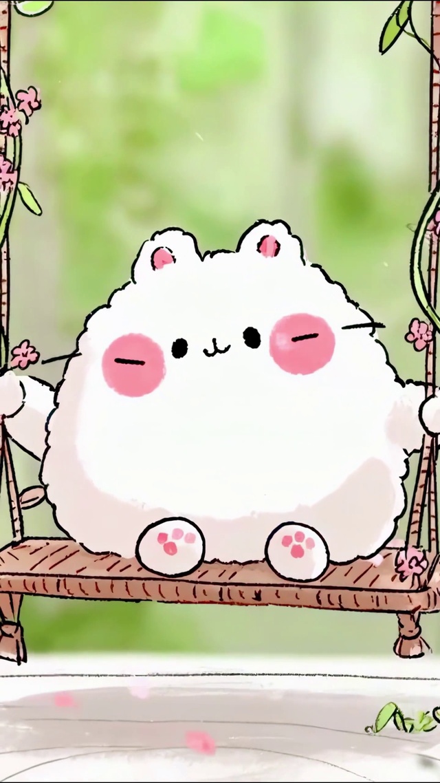 可爱团子荡秋千