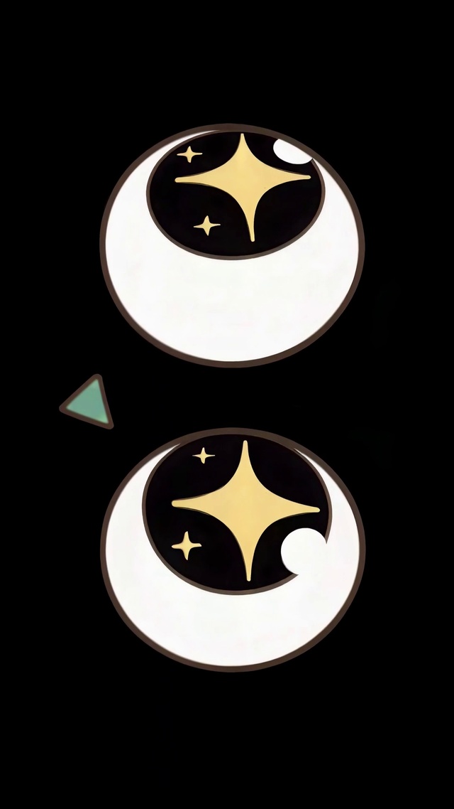 黑夜中的星星眼