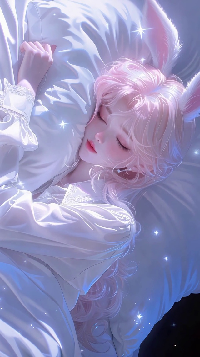 星夜安睡粉发兔年