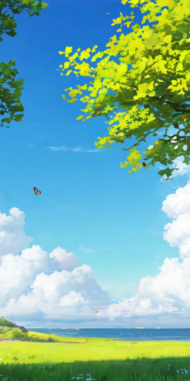 风和日丽晴天白云