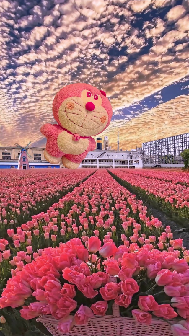 爆款叮当猫花海