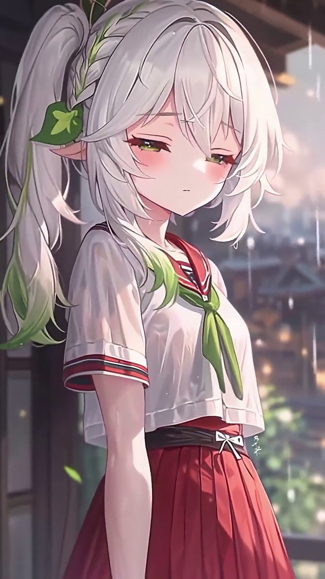 纳西妲丨檐下避雨丨