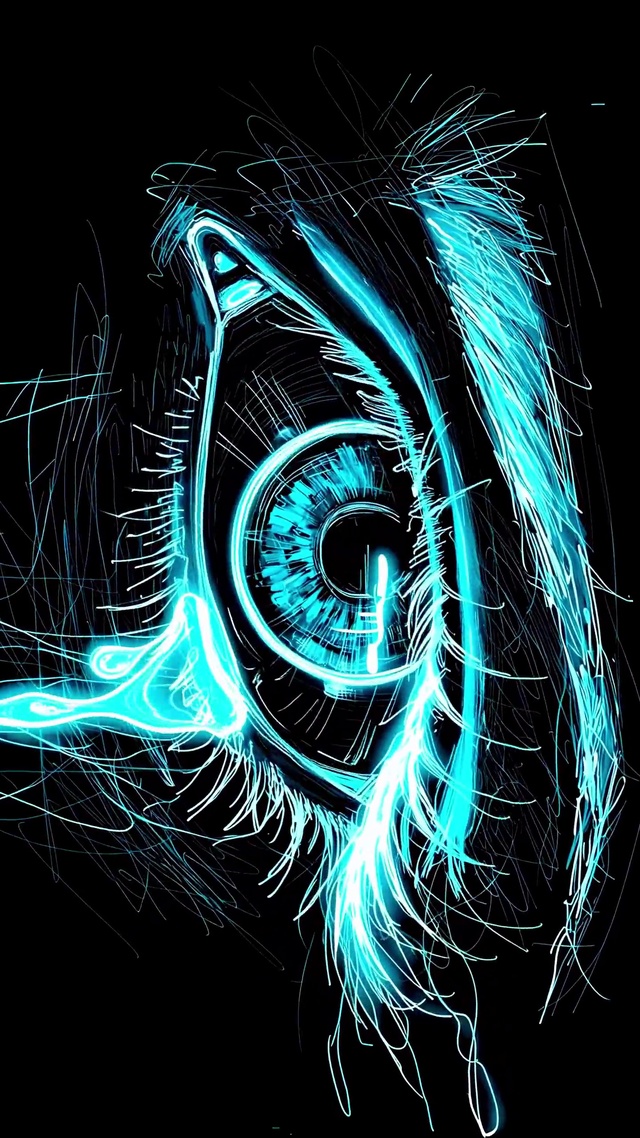 霓虹蓝瞳赛博之泪