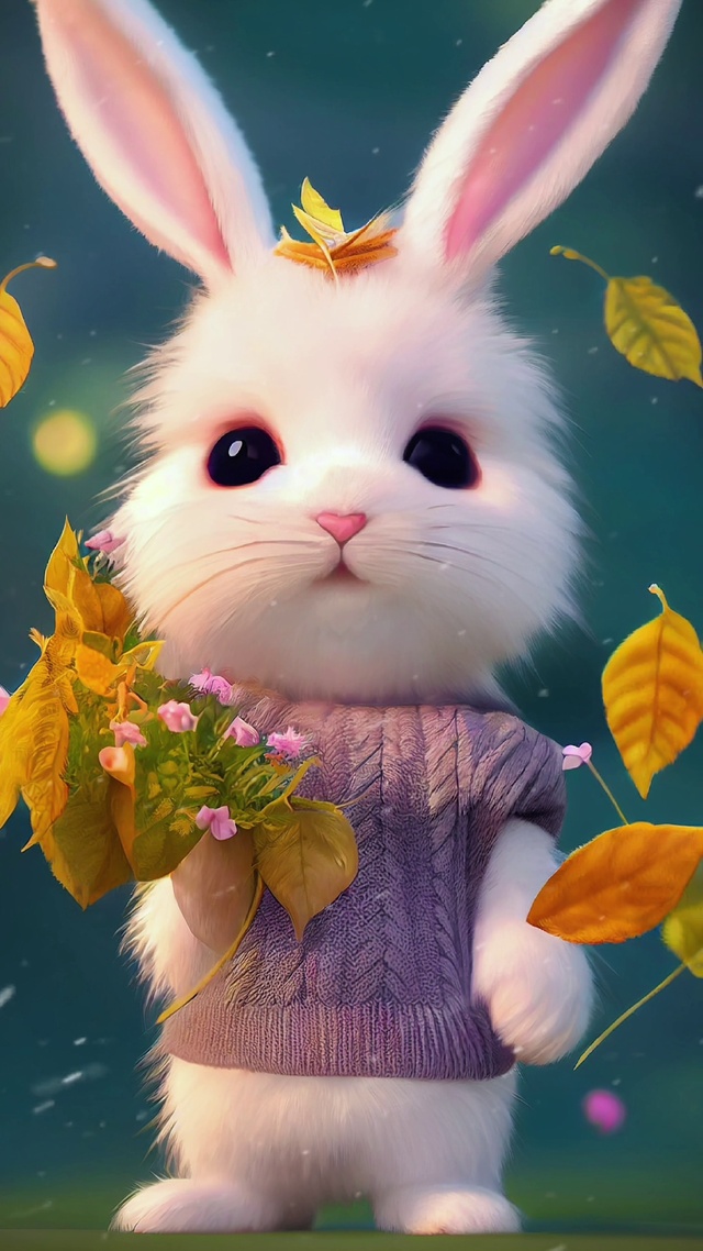 可爱胖嘟嘟小兔子