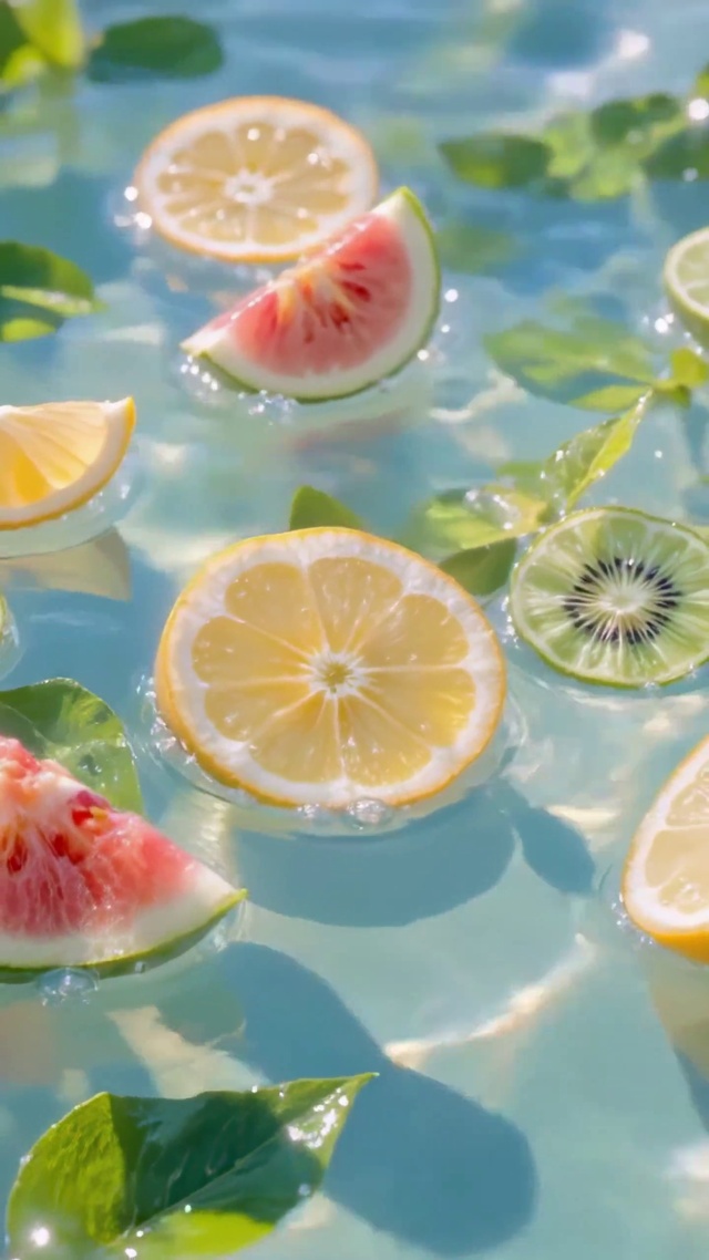 护眼夏池清凉鲜果