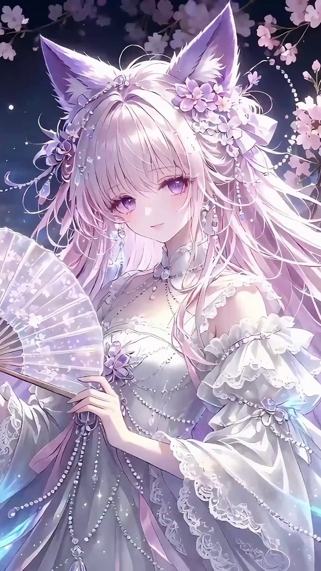 樱花执扇小狐妖