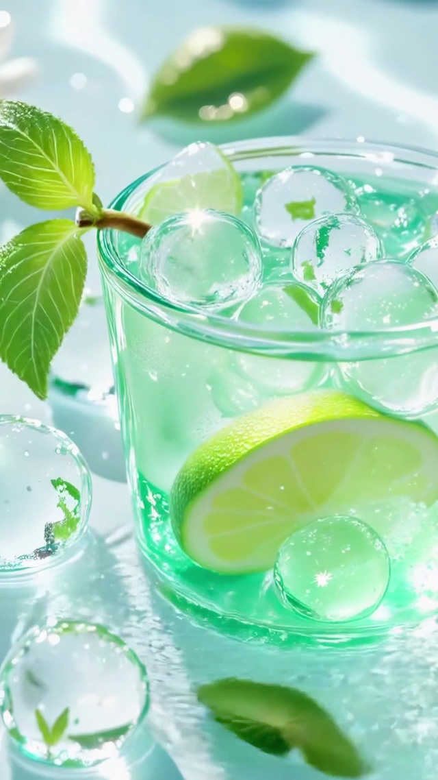 青柠薄荷气泡水