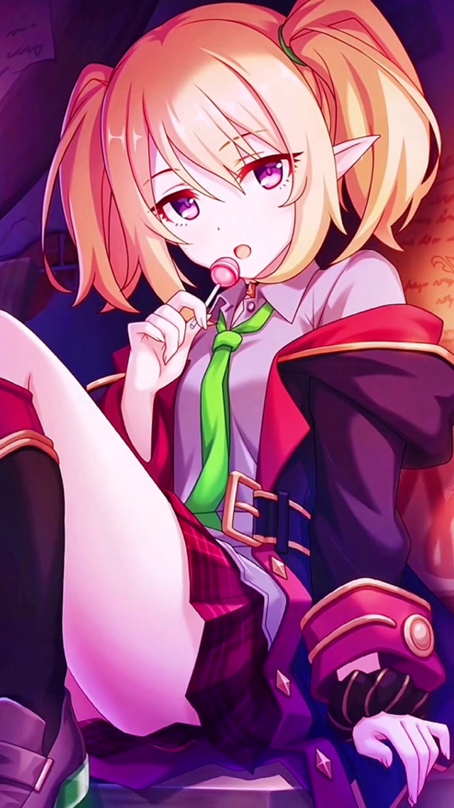 吃棒棒糖少女