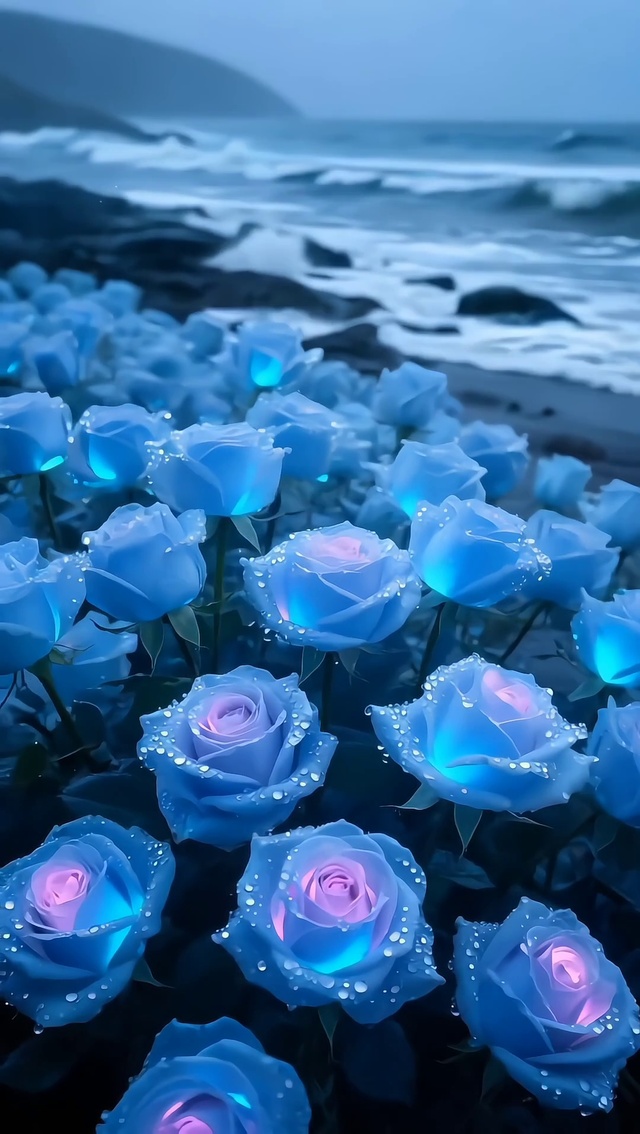 雨中的碎冰蓝