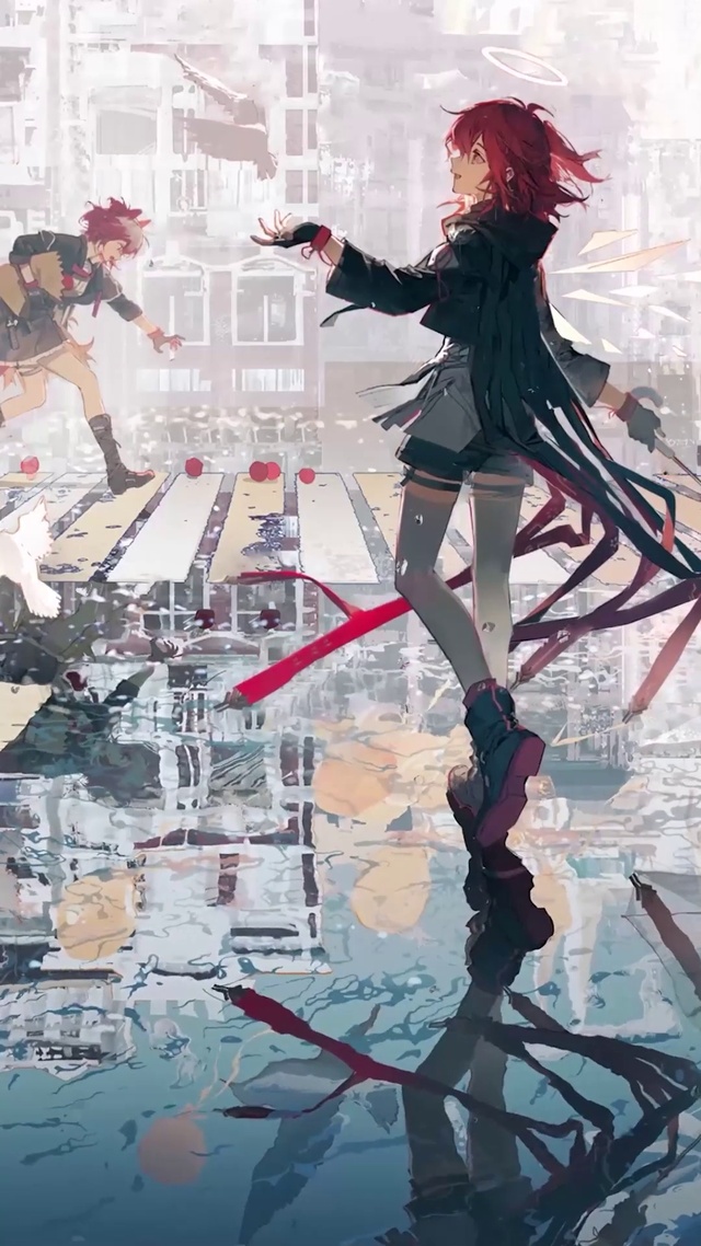 二次元街道少女