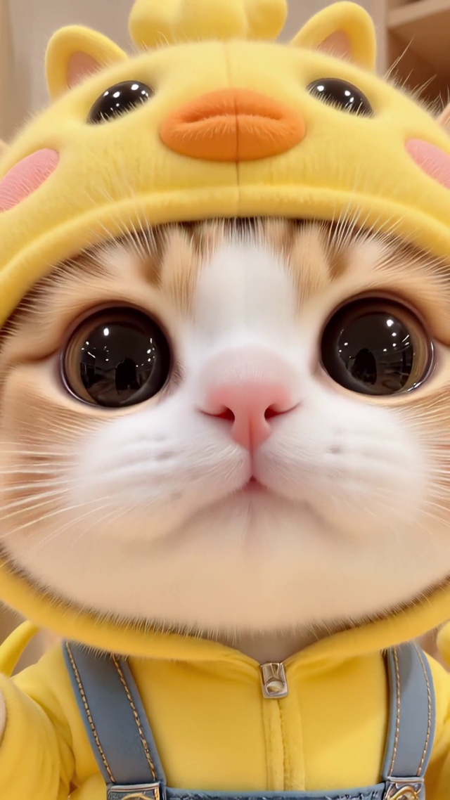 贴脸小黄鸭猫咪