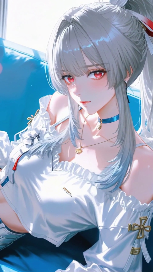 午后慵懒高马尾少女绯雪