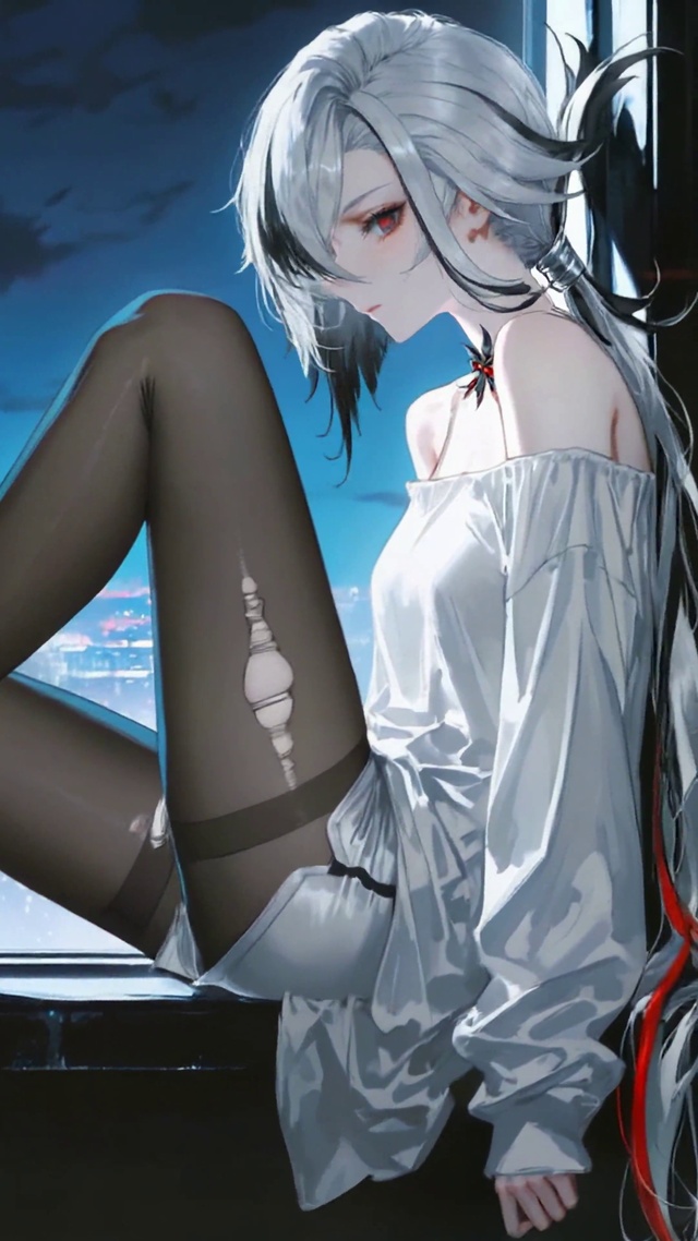 都市窗边黑丝少女仆人