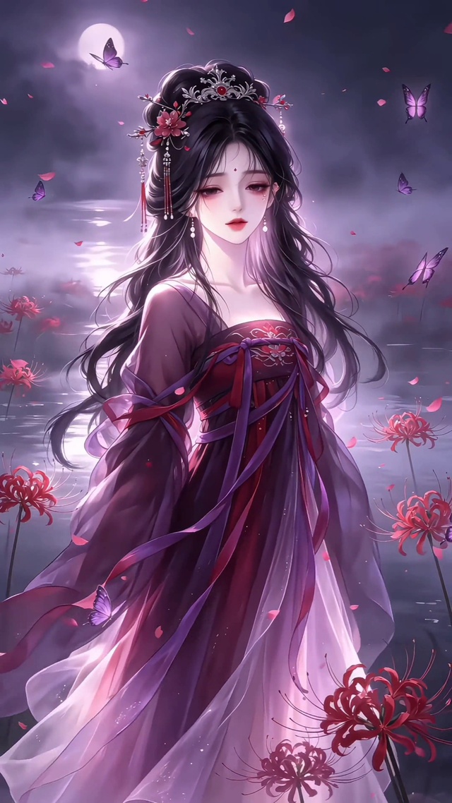 紫雾红华彼岸情深古风少女