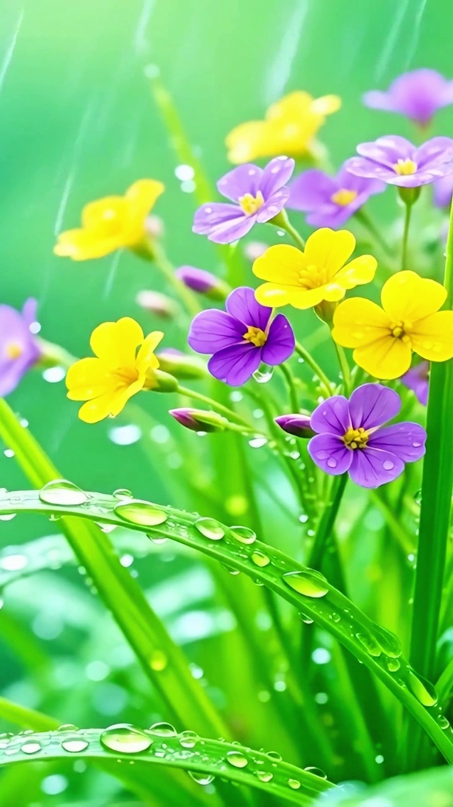 治愈小雨花草