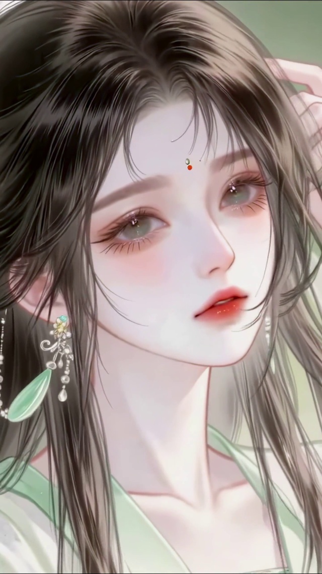 古风青衣甜美女孩