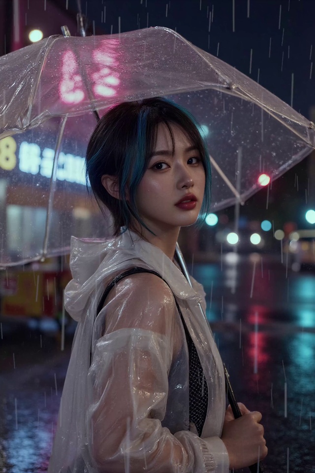 撑伞少女