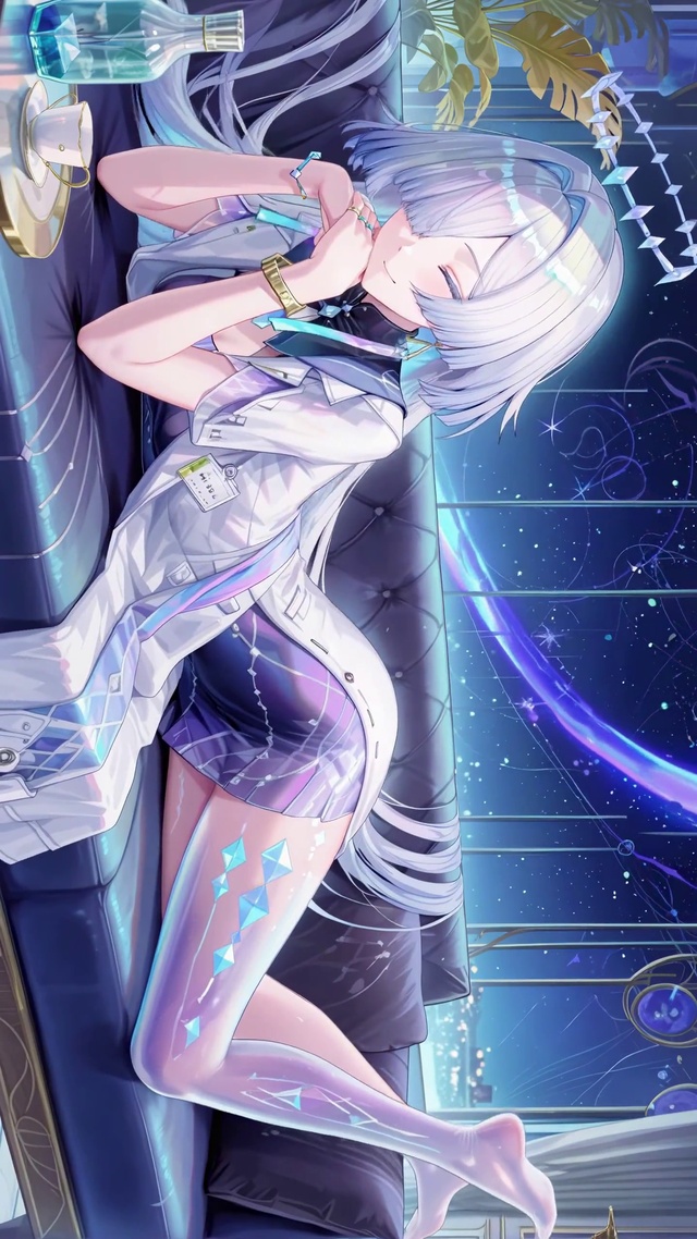 星夜里慵懒少女莫宁