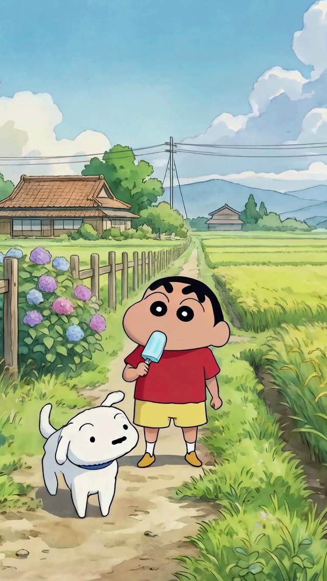 蜡笔小新的乡村夏日漫步