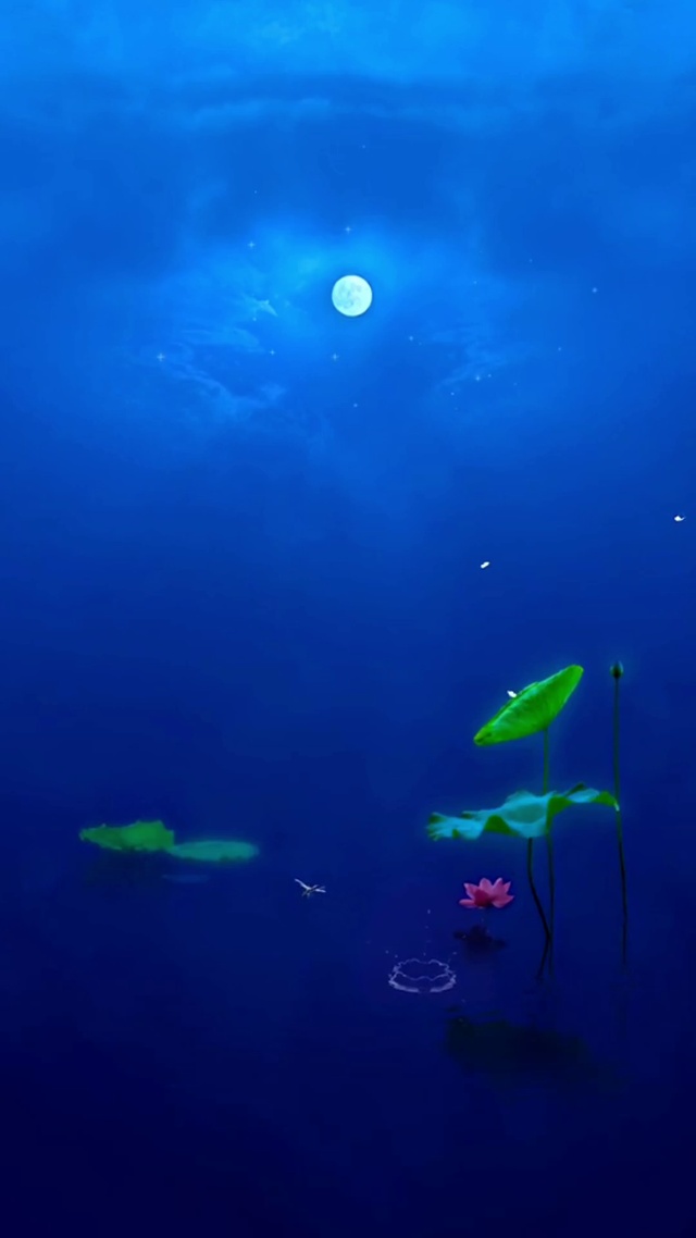 滴水露珠下  小荷洗涤尘
唯恐风吹落  人生了无痕