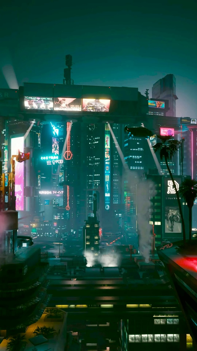 赛博朋克未来城市夜景