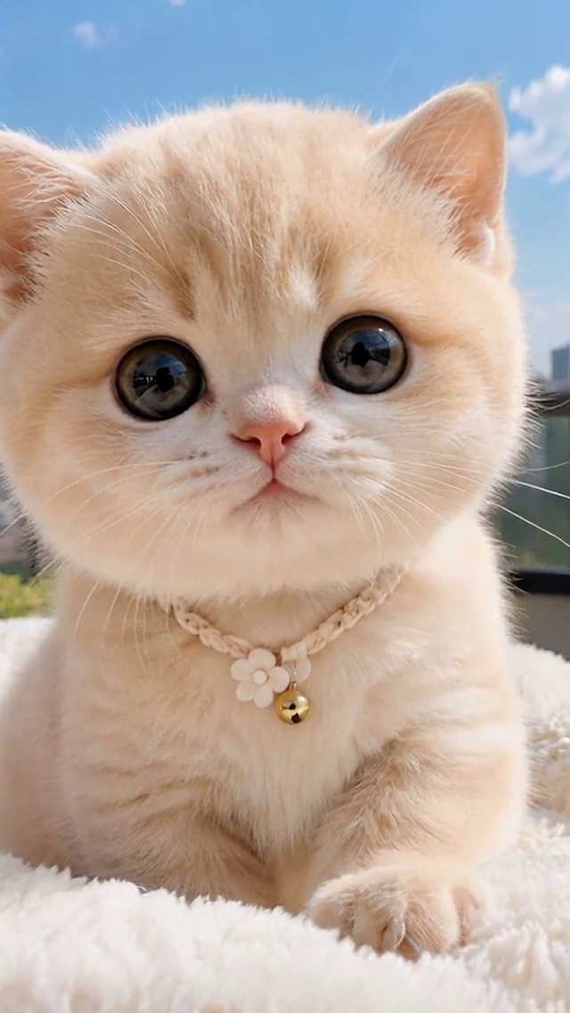 阳台超萌奶橘小奶猫