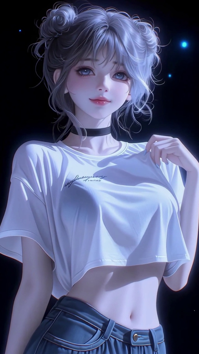 暗夜柔光美女