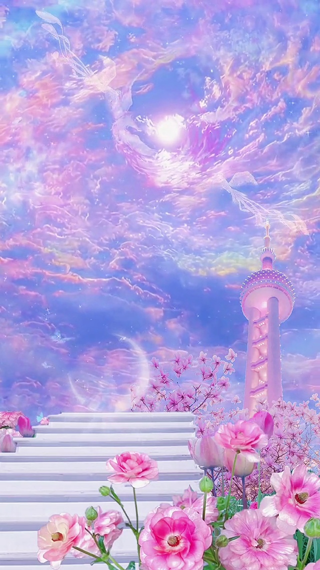 梦幻七彩祥云