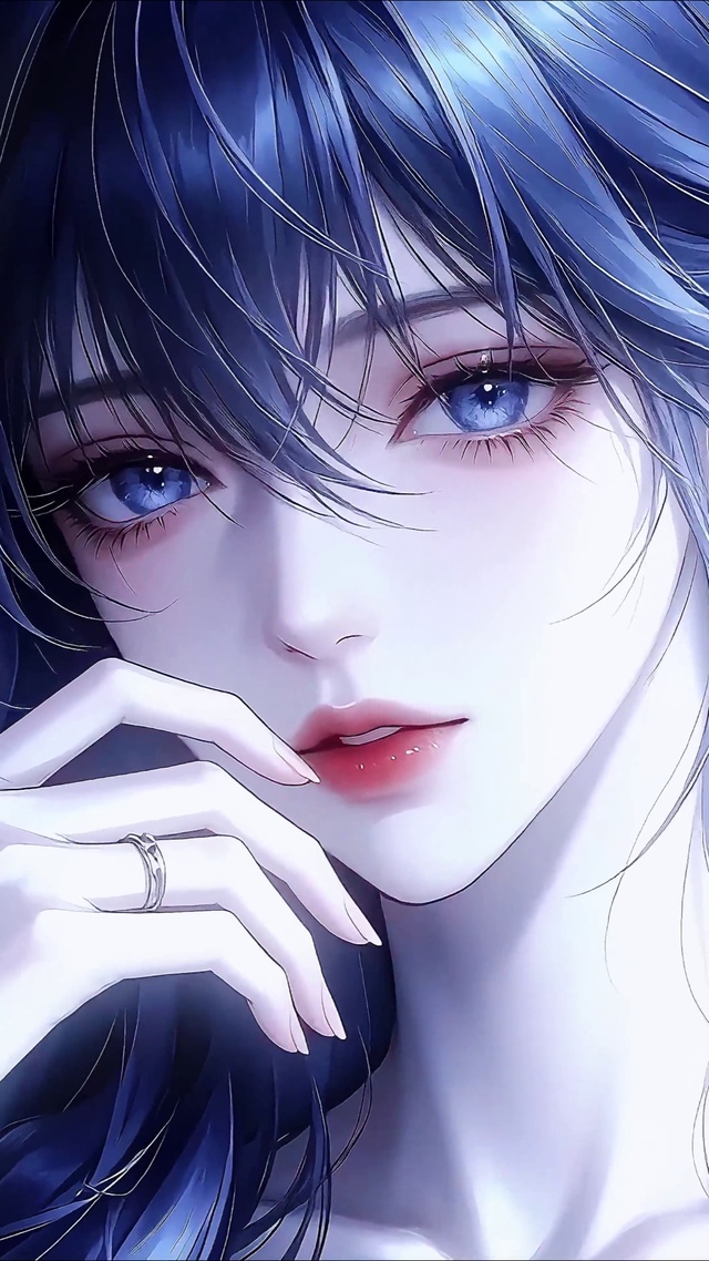 蓝发少女