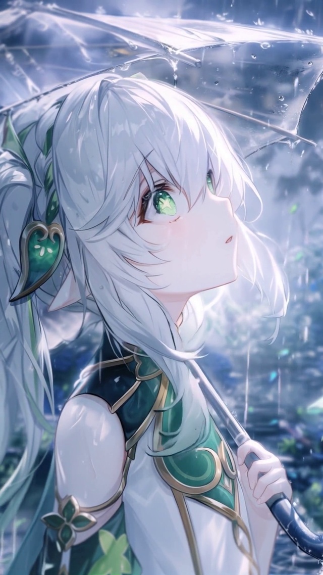 草神纳西妲伤感雨景/唯美少女