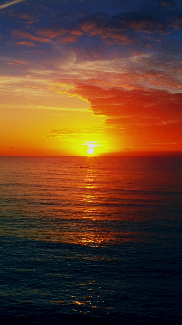 4K海上夕阳~