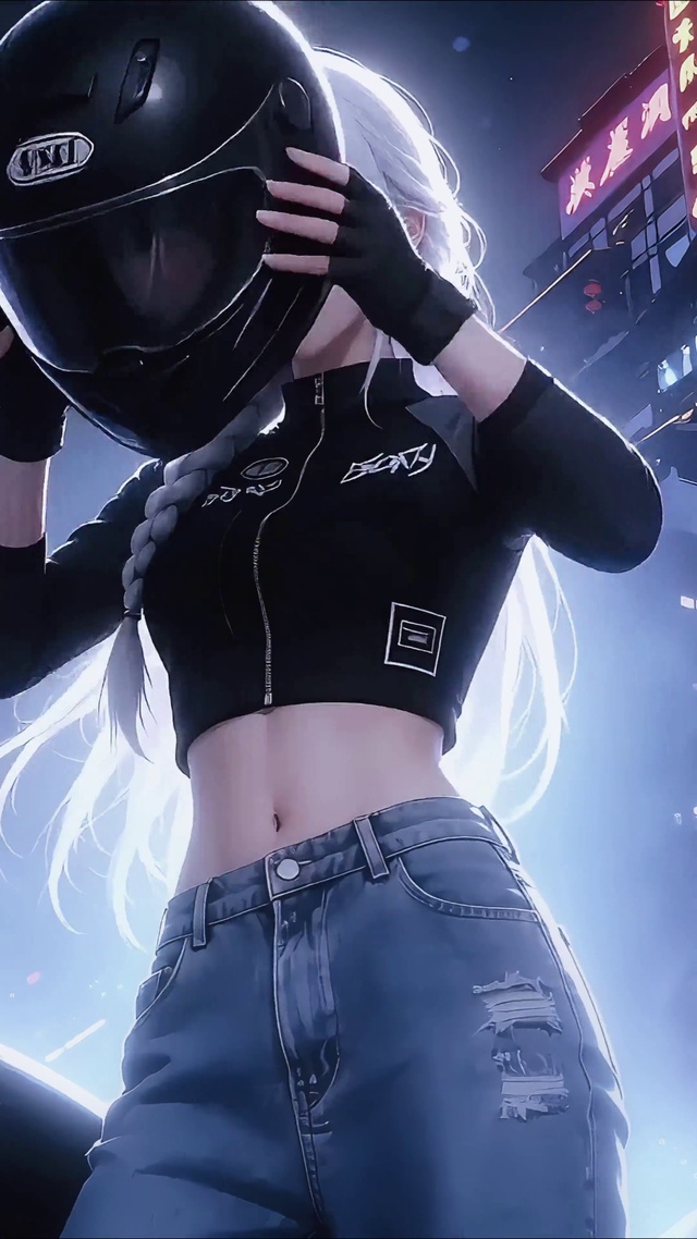 赛博朋克机车少女
