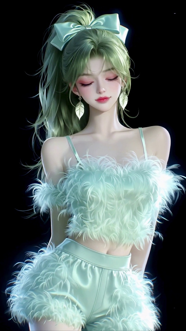 薄荷绒绒的甜酷少女