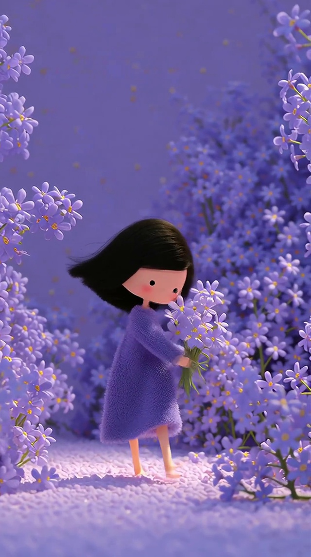 紫色浪漫小清新壁纸