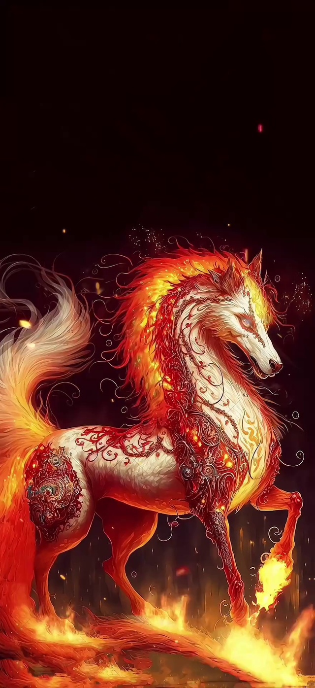 山海经异兽火麒麟