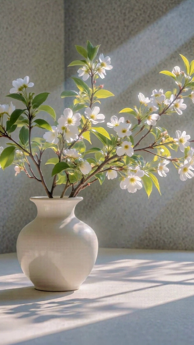 窗边樱花治愈静谧时光