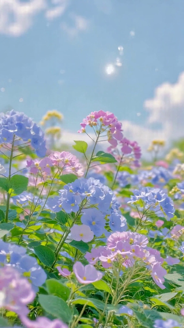 晴日清新浪漫花田