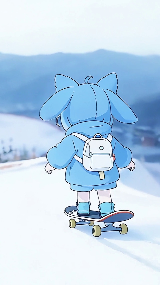 兔耳萌娃滑雪历险记