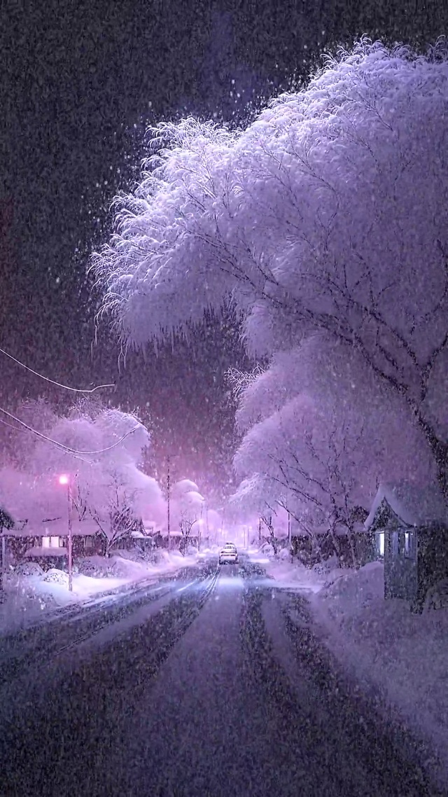 唯美童话小镇雪景