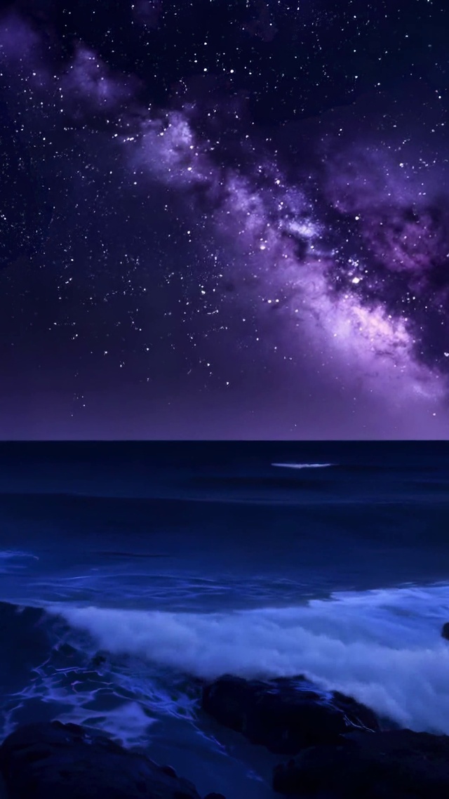 海边星空夜景动态壁纸