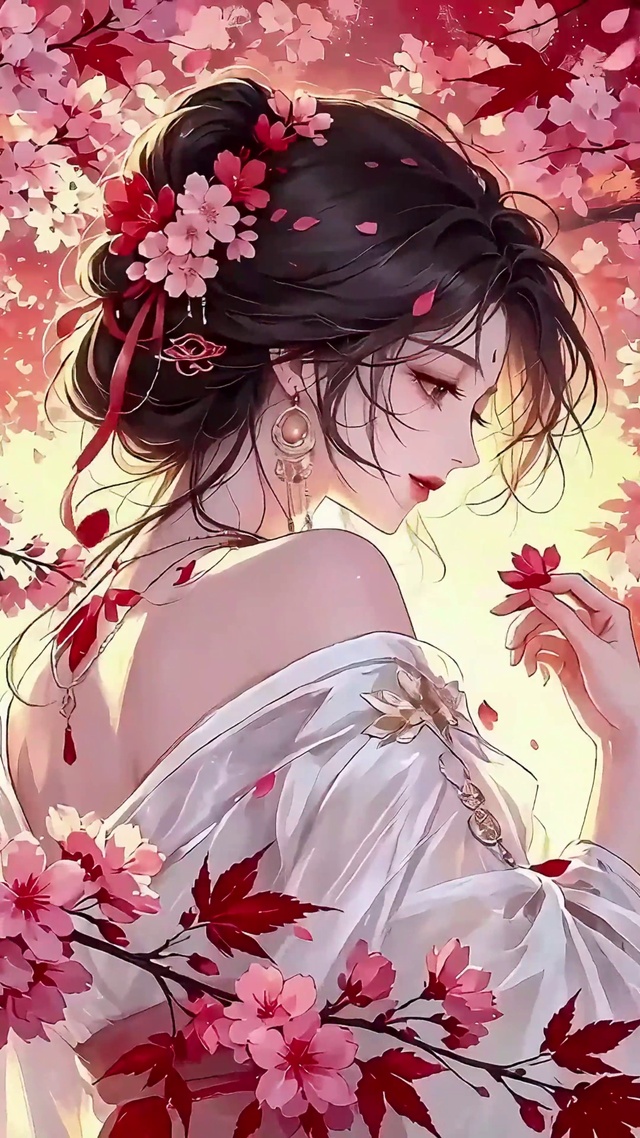 枫樱唯美古风少女