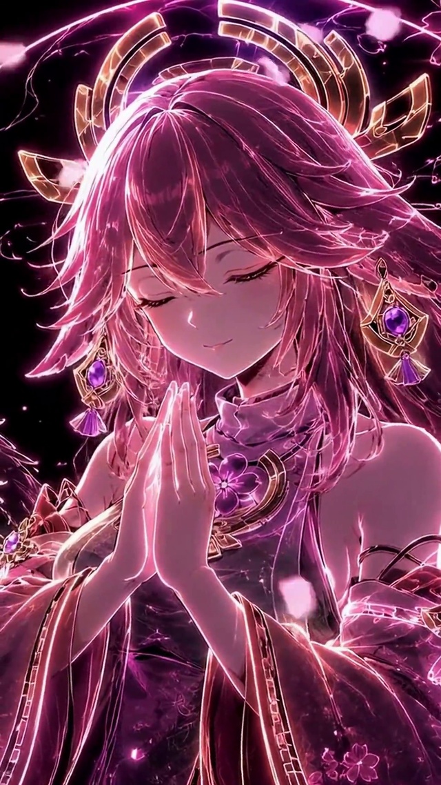 炫彩霓虹樱花八重神子