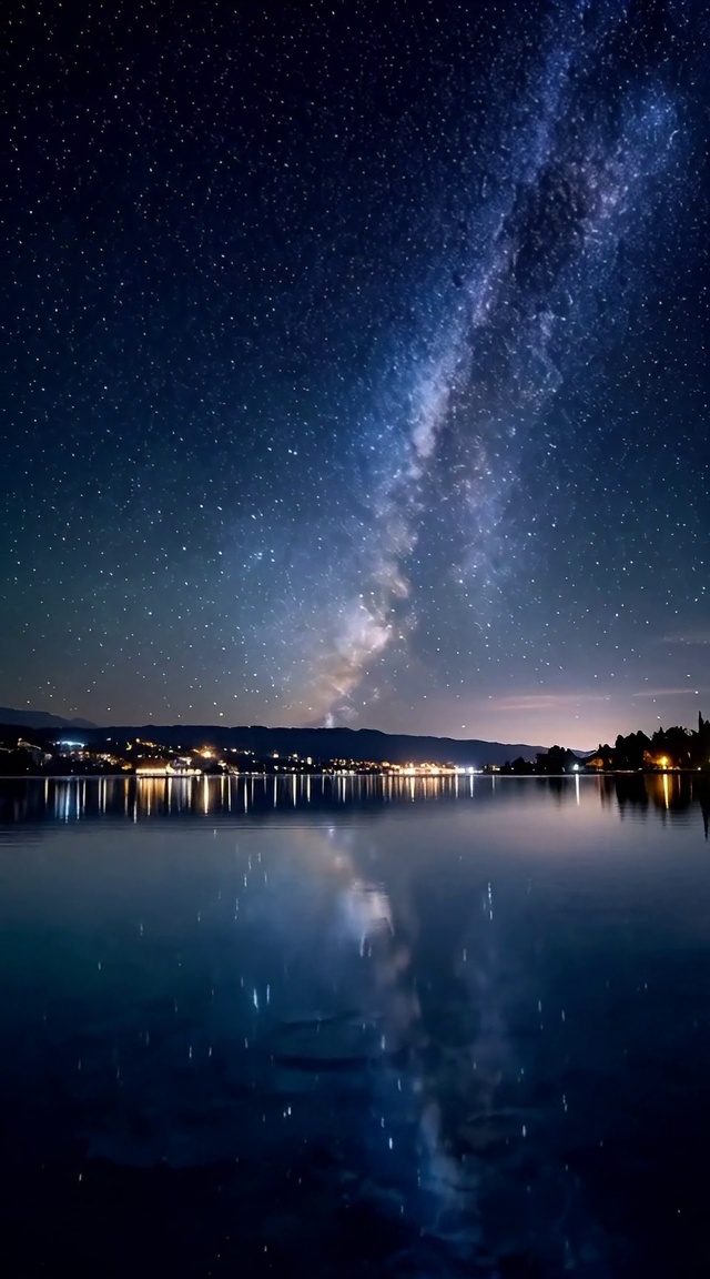 银河湖畔夜色